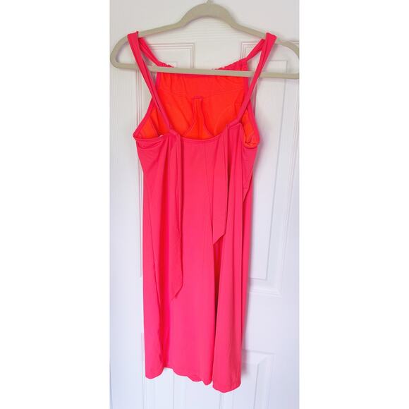 Athleta Kokomo Swim Dress Halter Pink Coral UPF 50+ Small Pool Vacation Beach - Picture 5 of 8